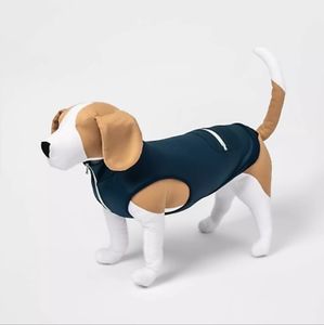 SOLD: Athleisure Vest with Zipper Pocket Dog Apparel - Navy - Extra Small